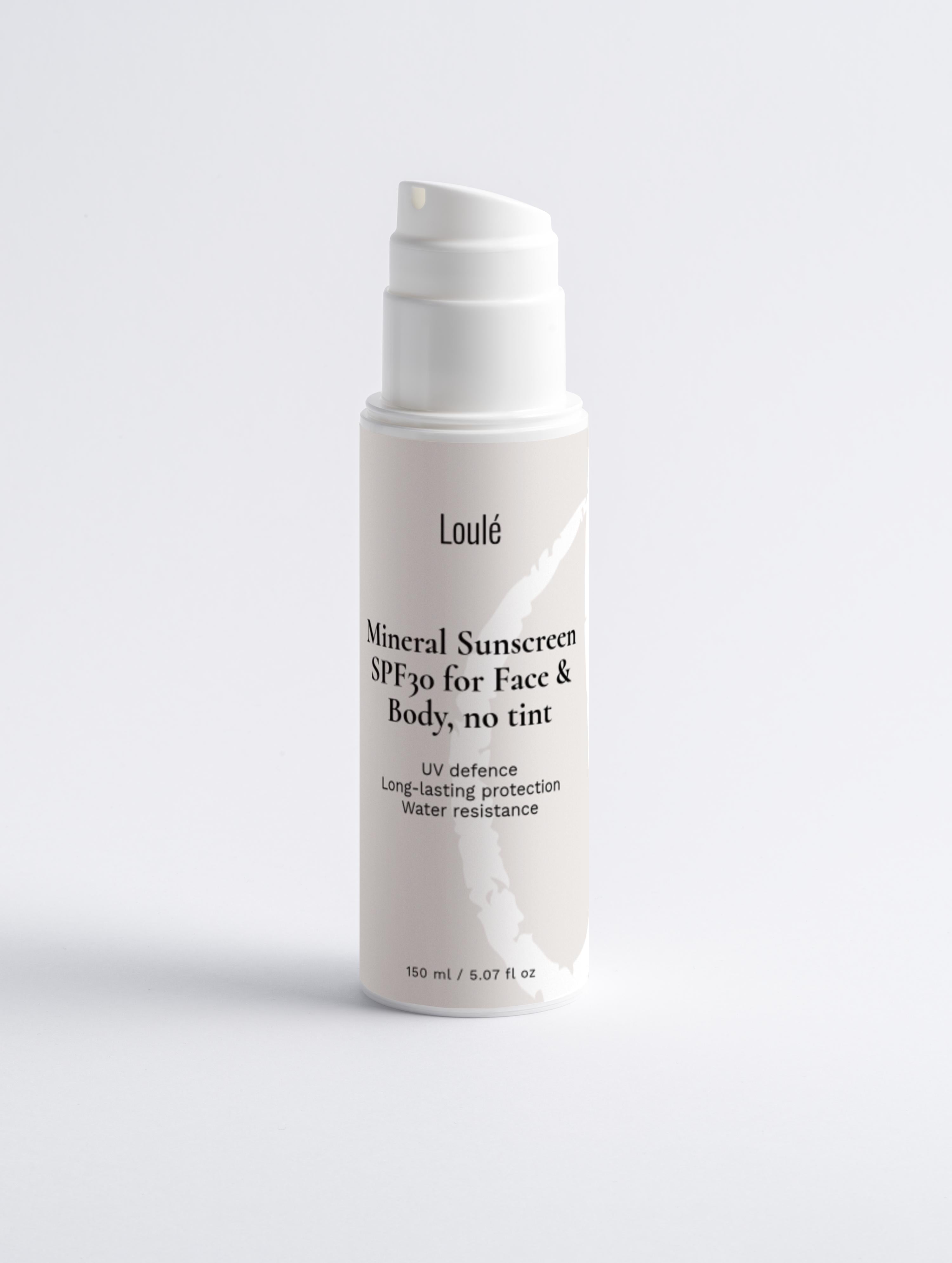 Mineral Sunscreen SPF30 for Face & Body, no tint